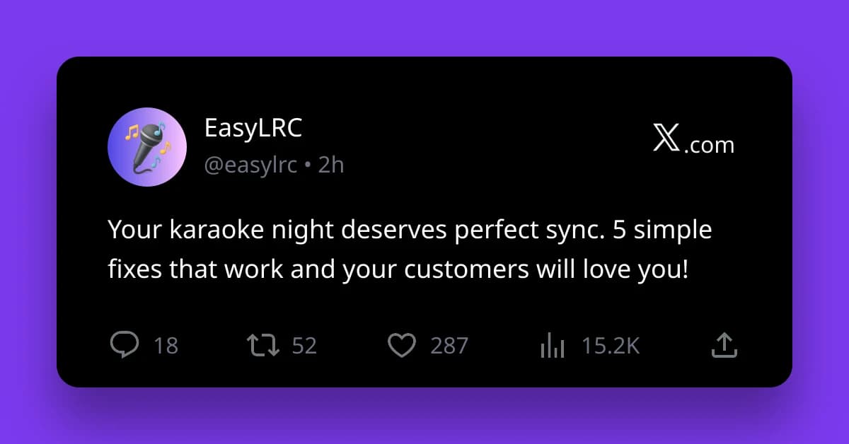Karaoke Lyrics Out of Sync? 5 Fixes That Actually Work | EasyLRC - Comprehensive guide to Enhanced LRC files with word-level timing